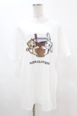 画像1: NieR CLOTHING / プリント半袖CUTSEW XL 白 H-25-08-17-021-PU-TO-KB-ZT495 (1)