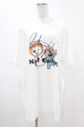 NieR Clothing / プリントCOTTON CUTSEW  白 H-25-05-13-1015-PU-TO-KB-ZH