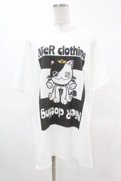 画像1: NieR Clothing / プリント半袖CUTSEW XL 白 H-25-05-13-1016-PU-TO-KB-ZH