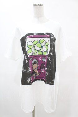 画像1: NieR Clothing / プリント半袖CUTSEW XL 白 H-25-05-13-1018-PU-TO-KB-ZH