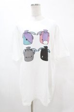 画像1: NieR CLOTHING / プリントCOTTON CUTSEW XL 白 H-25-08-17-014-PU-TO-KB-ZT159 (1)