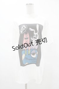 NieR Clothing / プリントCOTTON CUTSEW  白 H-25-08-17-013-PU-TO-KB-ZT159