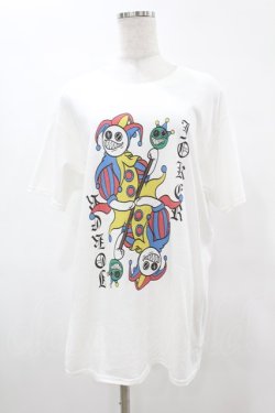 画像1: NieR Clothing / プリントCOTTON CUTSEW  白 H-25-05-13-1024-PU-TO-KB-ZH