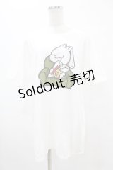 NieR Clothing / プリント半袖CUTSEW XL 白 H-25-05-13-1025-PU-TO-KB-ZH