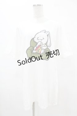 画像1: NieR Clothing / プリント半袖CUTSEW XL 白 H-25-05-13-1025-PU-TO-KB-ZH