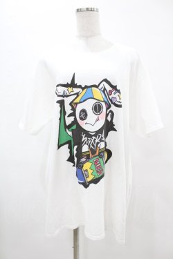 画像1: NieR Clothing / プリントCOTTON CUTSEW  白 H-25-05-13-1027-PU-TO-KB-ZH