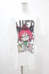 NieR Clothing / プリントCOTTON CUTSEW  白 H-25-05-13-1028-PU-TO-KB-ZH