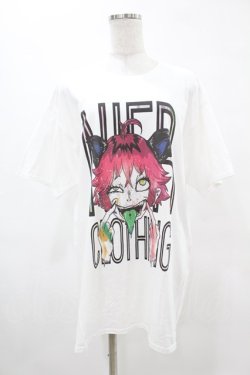 画像1: NieR Clothing / プリントCOTTON CUTSEW  白 H-25-05-13-1028-PU-TO-KB-ZH