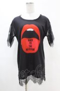 HELL CAT PUNKS / レーススリーブTシャツワンピース Ｆ 黒 H-25-05-13-1003-PU-OP-KB-ZH