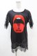 画像1: HELL CAT PUNKS / レーススリーブTシャツワンピース Ｆ 黒 H-25-05-13-1003-PU-OP-KB-ZH (1)