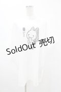NieR Clothing / プリント半袖CUTSEW XL 白 H-25-05-13-1029-PU-TO-KB-ZH