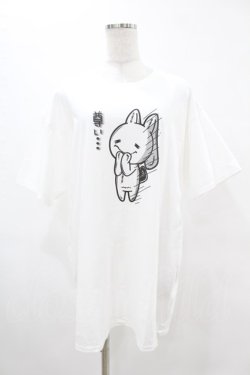 画像1: NieR Clothing / プリント半袖CUTSEW XL 白 H-25-05-13-1029-PU-TO-KB-ZH