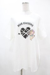 NieR Clothing / プリント半袖CUTSEW XL 白 H-25-05-13-1030-PU-TO-KB-ZH