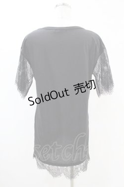 画像2: HELL CAT PUNKS / レーススリーブTシャツワンピース Ｆ 黒 H-25-08-17-003-PU-OP-KB-ZT160