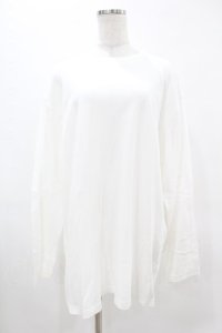 NieR Clothing / COTTON LONG CUTSEW XL 白 H-25-05-13-1035-PU-TO-KB-ZH