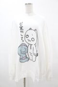 NieR Clothing / プリントSWEAT  2XL 白 H-25-05-13-1036-PU-TO-KB-ZH