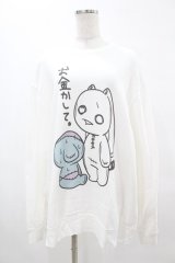 NieR Clothing / プリントSWEAT  2XL 白 H-25-05-13-1036-PU-TO-KB-ZH