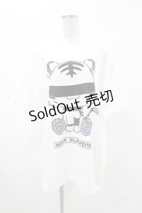 NieR Clothing / プリント半袖CUTSEW XL 白 H-25-05-13-1037-PU-TO-KB-ZH