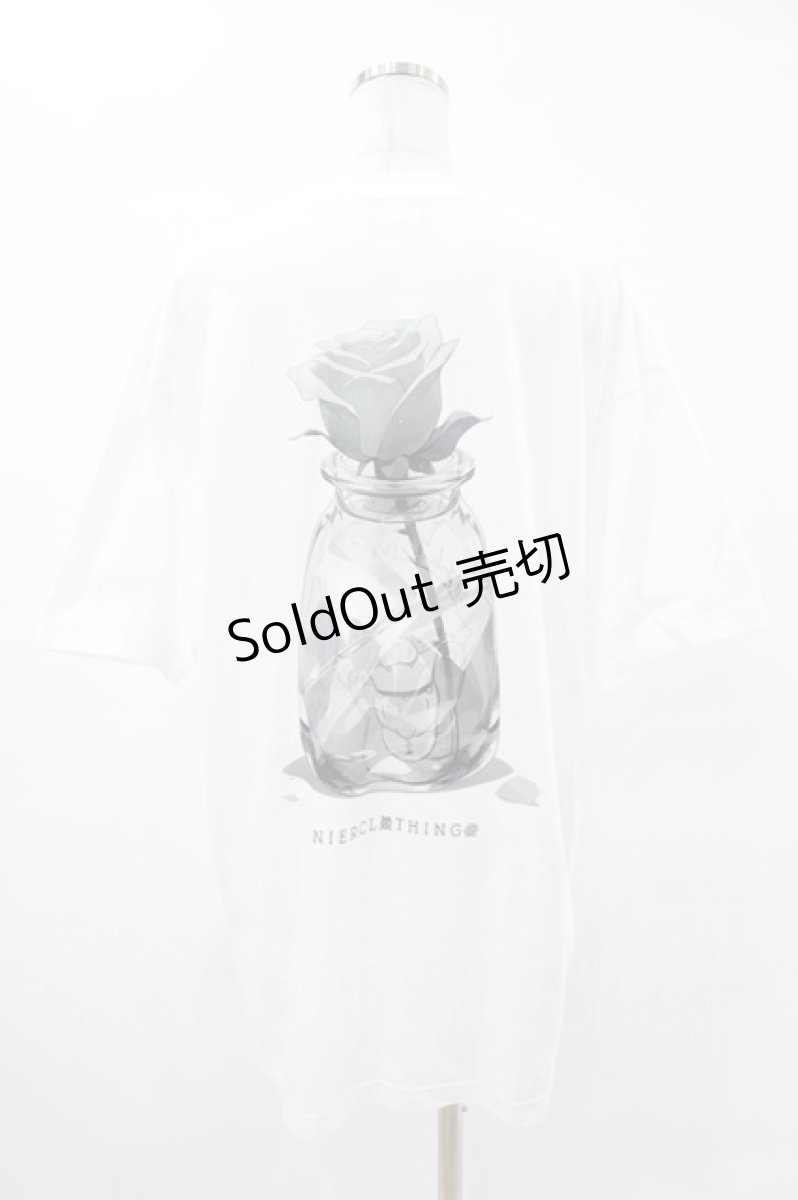 画像2: NieR CLOTHING / プリント半袖CUTSEW  白 H-25-08-17-034-PU-TO-KB-ZT001 (2)