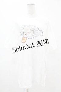 NieR Clothing / プリント半袖CUTSEW XL 白 H-25-05-13-1039-PU-TO-KB-ZH