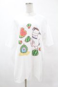 NieR Clothing / プリントCOTTON CUTSEW XL 白 H-25-05-13-1040-PU-TO-KB-ZH
