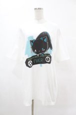 画像1: NieR CLOTHING / プリントCOTTON CUTSEW XL 白 H-25-08-17-026-PU-TO-KB-ZT004 (1)