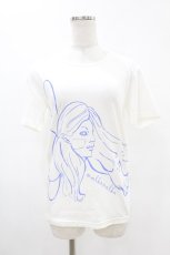 画像1: MALKOMALKA / プリントTシャツ  白 H-25-08-17-027-PU-TO-KB-ZT001 (1)