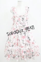 metamorphose / 【プラスサイズ】Wonder Card フレアジャンパースカート プラスサイズ ピンク H-25-05-13-006-ME-OP-NS-ZH