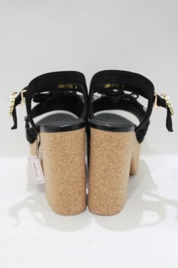 画像3: Ank Rouge / オーガンジーフリルサンダル M（23.0〜23.5cm） ブラック H-25-05-13-078-CA-SH-NS-ZH