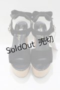 Ank Rouge / パールバックルリボンサンダル M（23.0〜23.5cm） ブラック H-25-05-13-079-CA-SH-NS-ZH