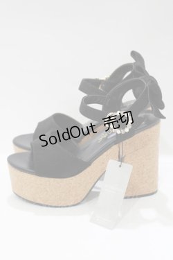 画像2: Ank Rouge / パールバックルリボンサンダル M（23.0〜23.5cm） ブラック H-25-05-13-079-CA-SH-NS-ZH