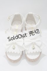 Amavel / 2wayリボンクロスストラップサンダル S（22.5-23cm) アイボリー H-25-05-13-081-CA-SH-NS-ZH