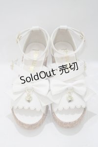 Amavel / 2wayリボンクロスストラップサンダル S（22.5-23cm) アイボリー H-25-05-13-081-CA-SH-NS-ZH