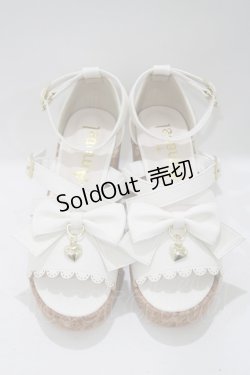 画像1: Amavel / 2wayリボンクロスストラップサンダル S（22.5-23cm) アイボリー H-25-05-13-081-CA-SH-NS-ZH