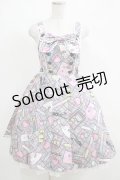 Angelic Pretty / Fancy Stationeryジャンパースカート Free グレー H-25-05-13-008-AP-OP-NS-ZH