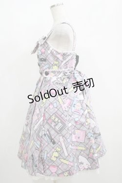 画像2: Angelic Pretty / Fancy Stationeryジャンパースカート Free グレー H-25-05-13-008-AP-OP-NS-ZH
