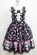 Angelic Pretty / Candy Ornamentジャンパースカート Free ブラック H-25-05-13-009-AP-OP-NS-ZH