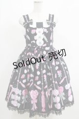 Angelic Pretty / Candy Ornamentジャンパースカート Free ブラック H-25-05-13-009-AP-OP-NS-ZH