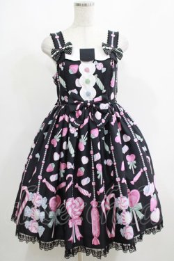 画像1: Angelic Pretty / Candy Ornamentジャンパースカート Free ブラック H-25-05-13-009-AP-OP-NS-ZH