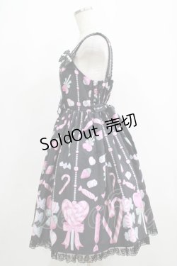 画像2: Angelic Pretty / Candy Ornamentジャンパースカート Free ブラック H-25-05-13-009-AP-OP-NS-ZH