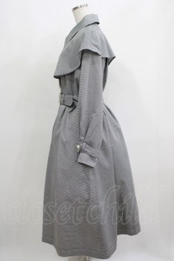 画像2: an another angelus / ヨークケープトレンチコート F ブラック/ホワイト H-25-05-13-018-CA-CO-NS-ZH