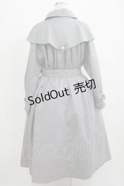 画像3: an another angelus / ヨークケープトレンチコート F ブラック/ホワイト H-25-05-13-018-CA-CO-NS-ZH