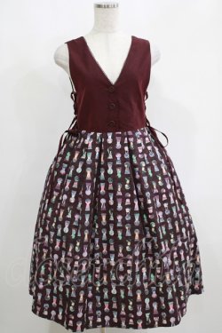 画像1: axes femme POETIQUE / アリス　鍵穴柄ジャンスカ M ボルドー H-25-05-13-021-AX-OP-NS-ZH