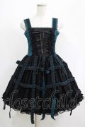 h.NAOTO / Deep Green Rose Bird Cage Dress  ブラック×グリーン H-25-05-14-001-HN-OP-KB-ZH
