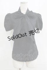 MIHO MATSUDA / ボウカラーブラウス  黒 H-25-05-14-032-GO-BL-KB-ZH