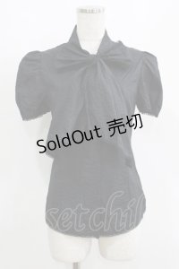 MIHO MATSUDA / ボウカラーブラウス  黒 H-25-05-14-032-GO-BL-KB-ZH