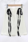 MILK / Wrap Ribbonレッグウォーマー  白 H-25-05-14-059-ML-ZA-KB-ZH