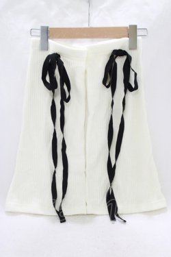画像1: MILK / Wrap Ribbonレッグウォーマー  白 H-25-05-14-059-ML-ZA-KB-ZH