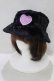画像1: Candy Stripper / FUR BUCKET HAT  黒 H-25-05-14-062-PU-AC-KB-ZH (1)