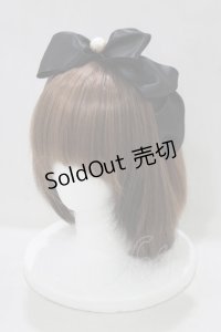 MILK / パールリボンカチューシャ  黒 H-25-05-14-065-ML-AC-KB-ZH